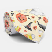 Cute Waterverf Halloween Ghost Candy Corn Pet Stropdas (Opgerold)