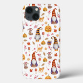 Cute Waterverf Halloween Gnomes, Pumpkins and Cat Case-Mate iPhone Case (Achterkant)