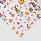 Cute Waterverf Halloween Gnomes, Pumpkins and Cat Tissuepapier (Detail)