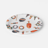 Cute Waterverf Halloween Party Papieren Bordje (Gekanteld)