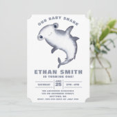 Cute Waterverf Hammerhead Shark Birthday Kaart (Staand voorkant)