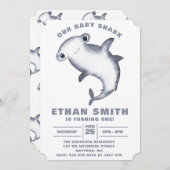 Cute Waterverf Hammerhead Shark Birthday Kaart (Voorkant / Achterkant)