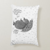 Cute Waterverf Hedegel Rainy Day Whimsical Accent Kussen (Achterkant (Verticaal))