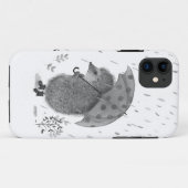 Cute Waterverf Hedegel Rainy Day Whimsical Case-Mate iPhone Case (Achterkant (horizontaal))