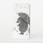 Cute Waterverf Hedegel Rainy Day Whimsical Samsung Galaxy Hoesje (Achterkant)