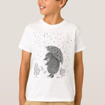 Cute Waterverf Hedegel Rainy Day Whimsical