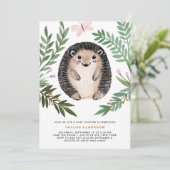 Cute Waterverf Hedgel Greenery Baby shower Kaart (Staand voorkant)