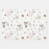 Cute Waterverf Holiday Snowman Kerstmis Patroon Inpakpapier Vel (Voorkant)