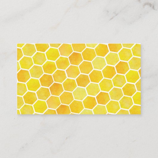 Cute Waterverf Honey Bee Honeycomb Raffle Ticket Informatiekaartje (Achterkant)