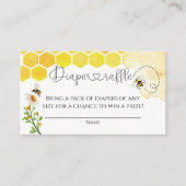 Cute Waterverf Honey Bee Honeycomb Raffle Ticket Informatiekaartje (Voorkant)