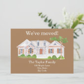 Cute Waterverf House We hebben New Home Announc ve Aankondiging (Staand voorkant)