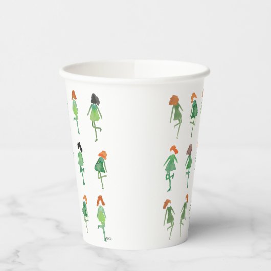 Cute Waterverf Irish Dance Hand-Illustrated Papieren Bekers (Links)