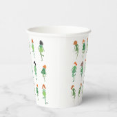 Cute Waterverf Irish Dance Hand-Illustrated Papieren Bekers (Rechts)