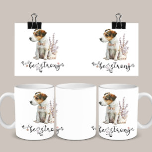 Cute Waterverf Jack Russell: sterke kalligrafie Koffiemok