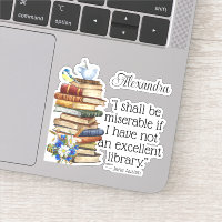 Cute Waterverf Jane Austen Book Lover Quote Bird