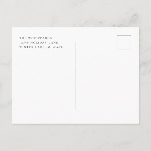 Cute Waterverf Kardinaal kerstfeest Briefkaart (Achterkant)