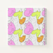 Cute Waterverf Katten Doodle Patroon Notitieboek (Achterkant)