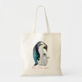 Cute waterverf keperor pinguins tote bag (Voorkant)