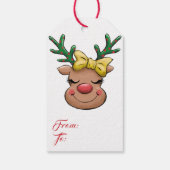 Cute Waterverf kerstcadeautjes Labels voor kerstca Cadeaulabel (Achterkant)