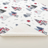 Cute Waterverf Kerstfeestdag Penguin Pattern Sherpa Deken (3/4)