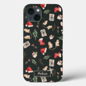 Cute Waterverf kerstillustratie patroon Case-Mate iPhone Case (Achterkant)