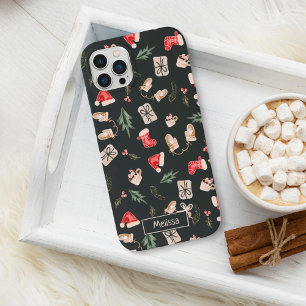 Cute Waterverf kerstillustratie patroon Case-Mate iPhone Case