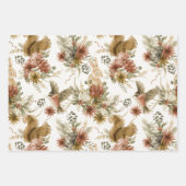 Cute Waterverf Kerstland Woodland Animals Pattern Inpakpapier Vel (Voorkant 3)