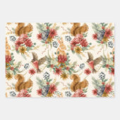 Cute Waterverf Kerstland Woodland Animals Pattern Inpakpapier Vel (Voorkant 2)