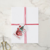 Cute waterverf kerstmis Gnome Gift Labels Cadeaulabel (Met Touw)