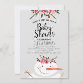 Cute Waterverf Kerstmis Snowman in Winter Kaart (Voorkant)