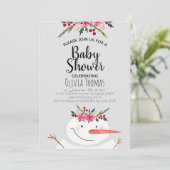 Cute Waterverf Kerstmis Snowman in Winter Kaart (Staand voorkant)