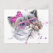 Cute Waterverf Kitten Briefkaart (Voorkant)