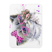 Cute Waterverf Kitten Magneet (Verticaal)