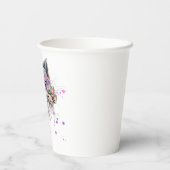 Cute Waterverf Kitten Papieren Bekers (Achterkant)