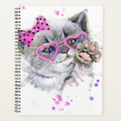Cute Waterverf Kitten Planner (Voorkant)