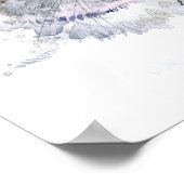 Cute Waterverf Kitten Poster (Hoek)