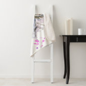 Cute Waterverf Kitten Sherpa Deken (In situ)