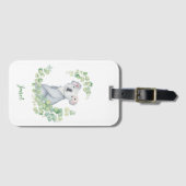 Cute Waterverf Koala en Eucalyptus Leaves Bagagelabel (Voorkant (horizontaal))
