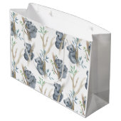 Cute Waterverf Koala Family Groot Cadeauzakje (Achterkant Gekanteld)