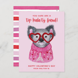 Cute Waterverf Koala Kinder Briefkaart Grootte Val