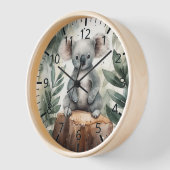 Cute waterverf Koala klok (Hoek)