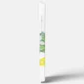 Cute Waterverf Leaves Lemon Monogrammed Case-Mate iPhone Case (Achterkant / Links)