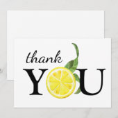 Cute Waterverf Lemon Hartelijk dank Bedankkaart (Voorkant / Achterkant)