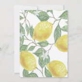 Cute Waterverf Lemons Flowers Kaart (Achterkant)