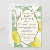 Cute Waterverf Lemons, Gold Glitter Lijst Kaart (Voorkant)