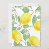 Cute Waterverf Lemons, Gold Glitter Lijst Kaart (Achterkant)