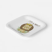 Cute Waterverf Lion Baby shower Thema Papieren Bordje (Gebogen)