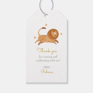 Cute Waterverf lion Birthday Gift Labels Cadeaulabel