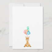Cute Waterverf Llama Birthday Fiesta Kaart (Achterkant)