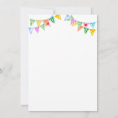 Cute Waterverf Llama Fun 1e verjaardag Uitnodiging (Achterkant)